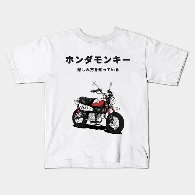 Japanese Honda Monkey Kids T-Shirt by Hilmay